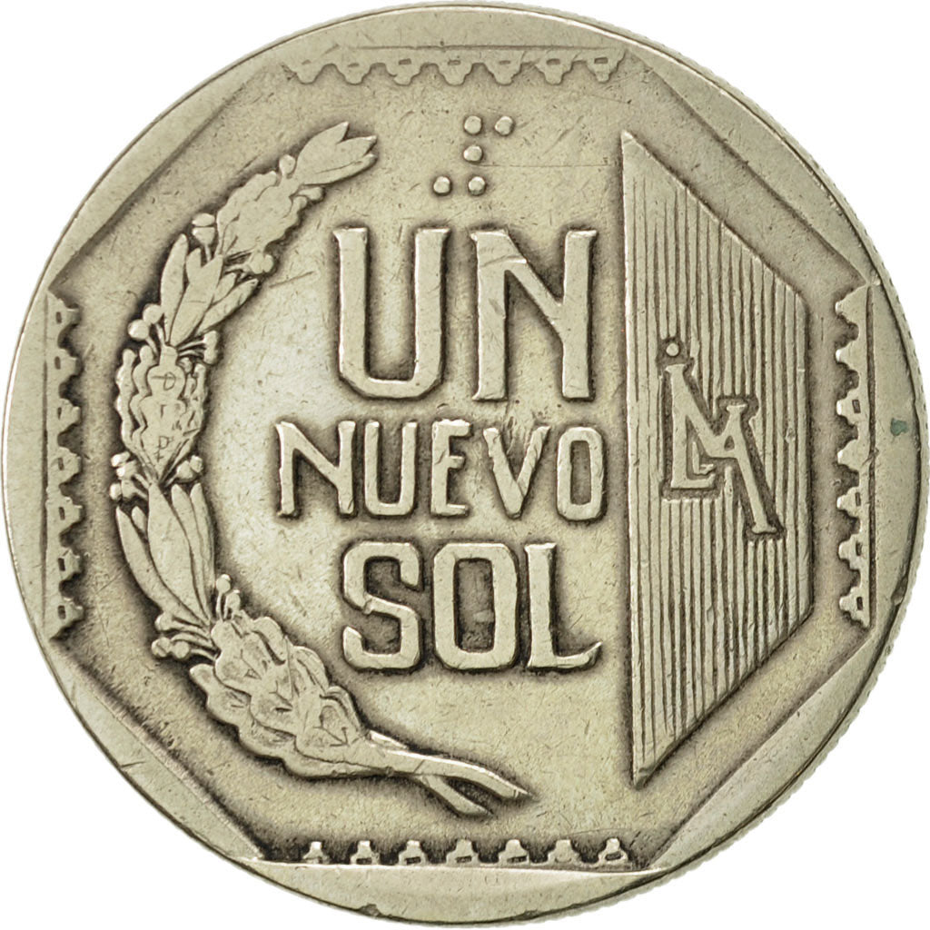 Coin, Peru, Nuevo Sol, 1991, Lima, EF(40-45), Copper-Nickel-Zinc, KM:308.1