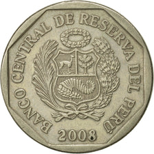 Coin, Peru, Nuevo Sol, 2008, Lima, AU(50-53), Copper-Nickel-Zinc, KM:308.4