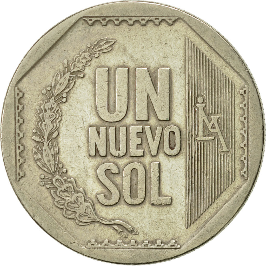 Coin, Peru, Nuevo Sol, 2008, Lima, AU(50-53), Copper-Nickel-Zinc, KM:308.4