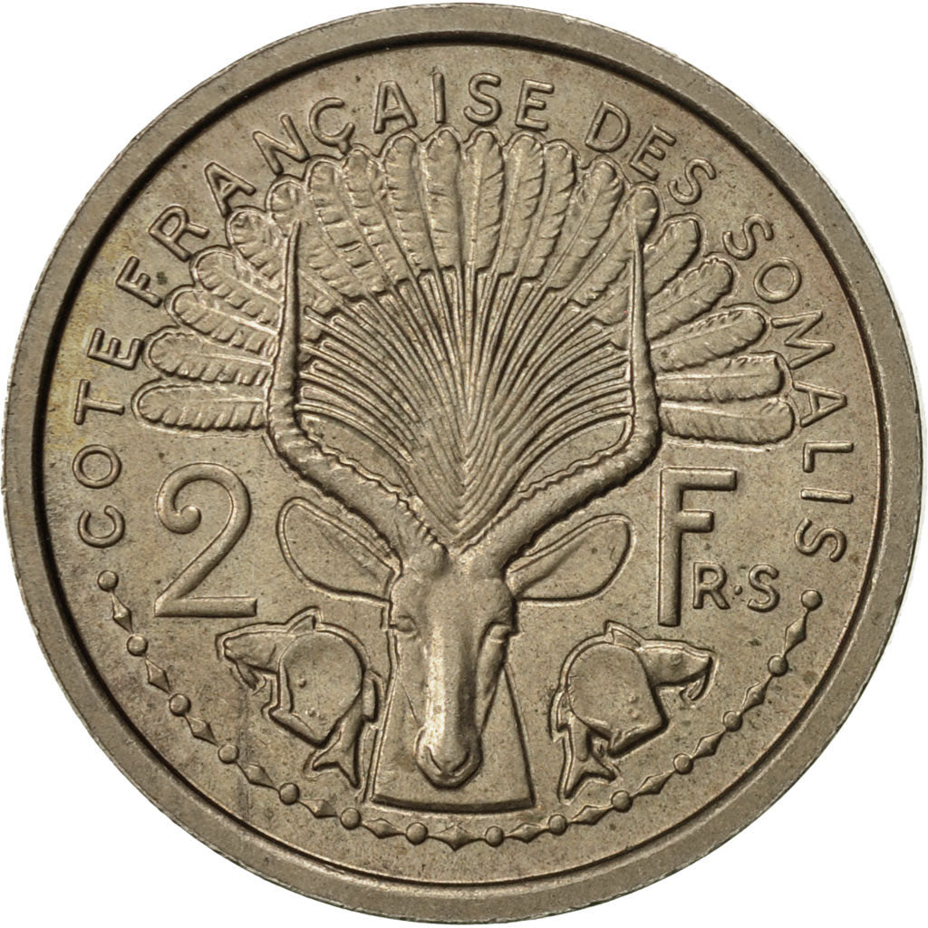 French Somaliland, 2 Francs, 1948, Paris, ESSAI, AU(55-58), KM:E2