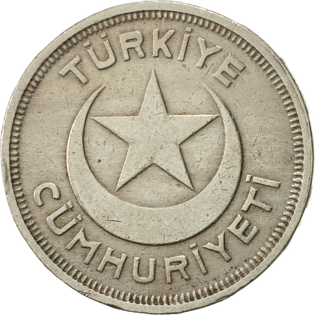 Turkey, 5 Kurus, 1943, AU(50-53), Copper-nickel, KM:862