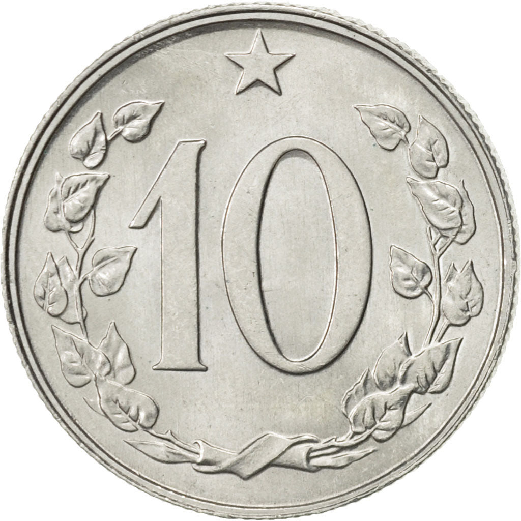 Coin, Czechoslovakia, 10 Haleru, 1969, EF(40-45), Aluminum, KM:49.1