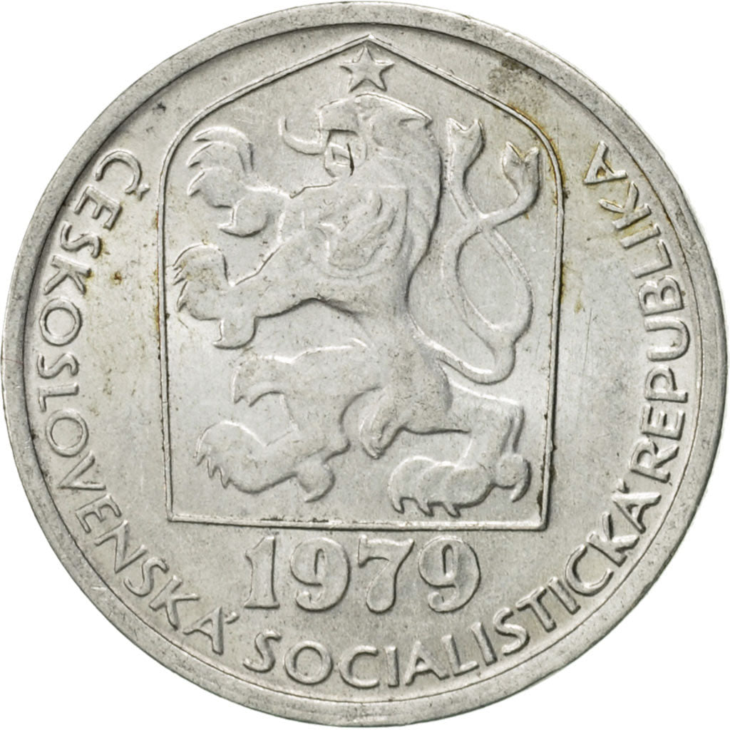 Coin, Czechoslovakia, 10 Haleru, 1979, EF(40-45), Aluminum, KM:80