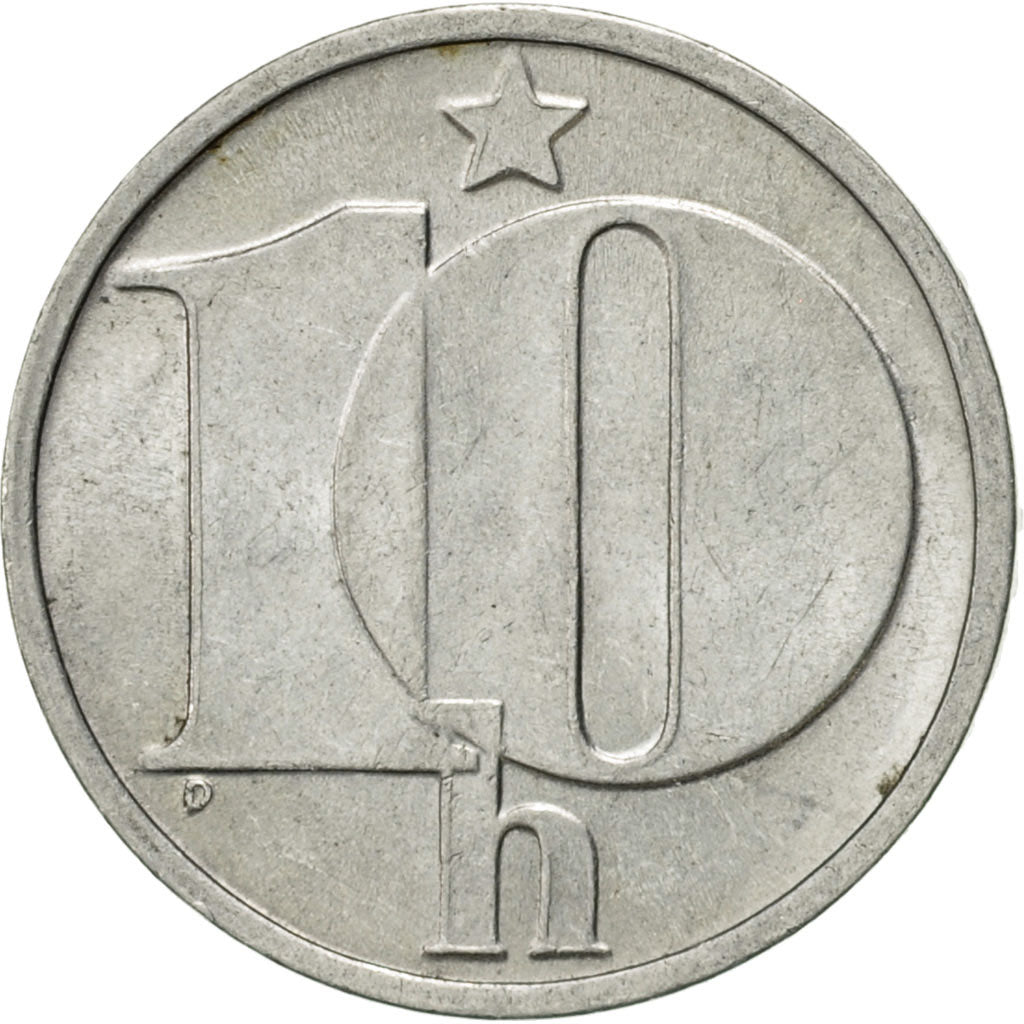 Coin, Czechoslovakia, 10 Haleru, 1979, EF(40-45), Aluminum, KM:80