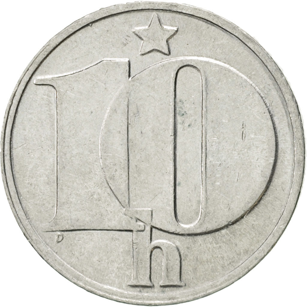Coin, Czechoslovakia, 10 Haleru, 1978, EF(40-45), Aluminum, KM:80