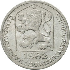 Coin, Czechoslovakia, 10 Haleru, 1982, EF(40-45), Aluminum, KM:80