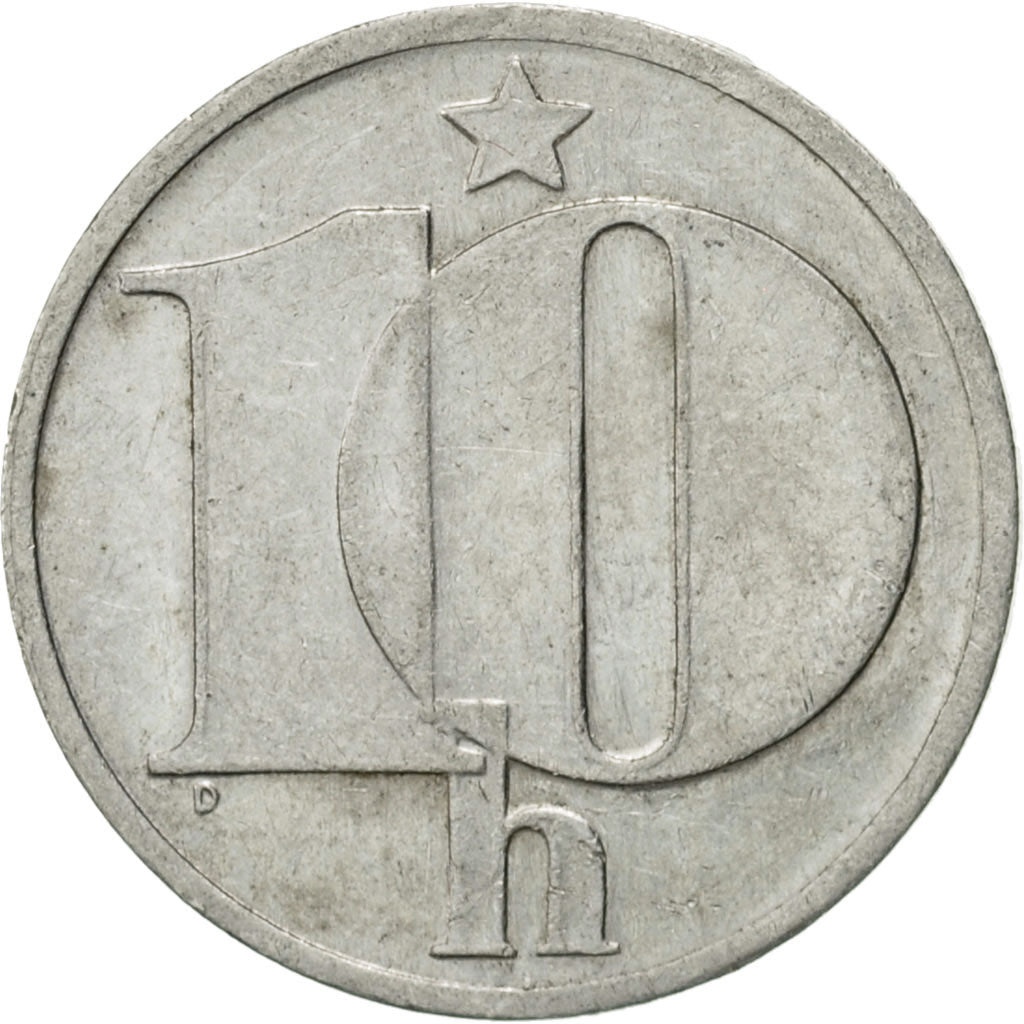 Coin, Czechoslovakia, 10 Haleru, 1982, EF(40-45), Aluminum, KM:80