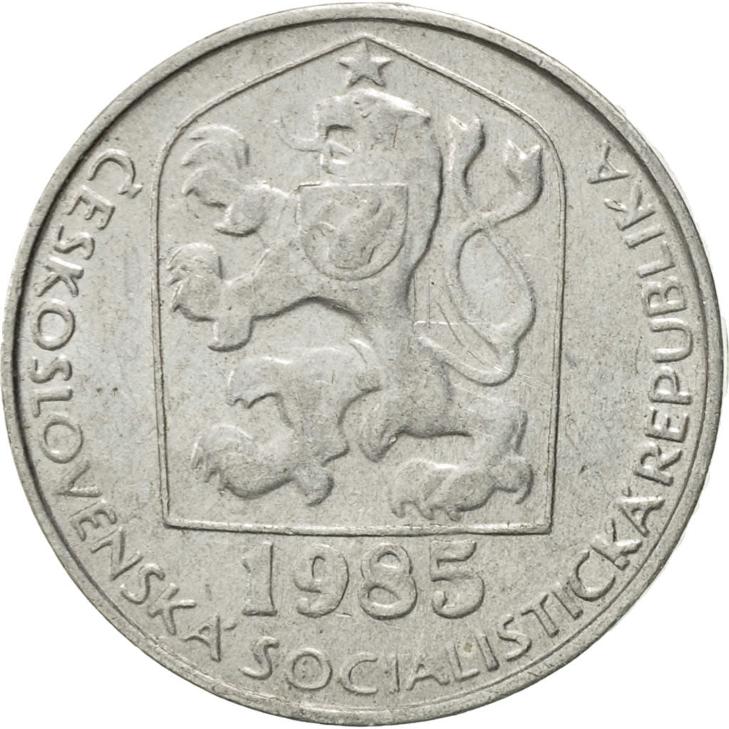 Coin, Czechoslovakia, 10 Haleru, 1985, EF(40-45), Aluminum, KM:80