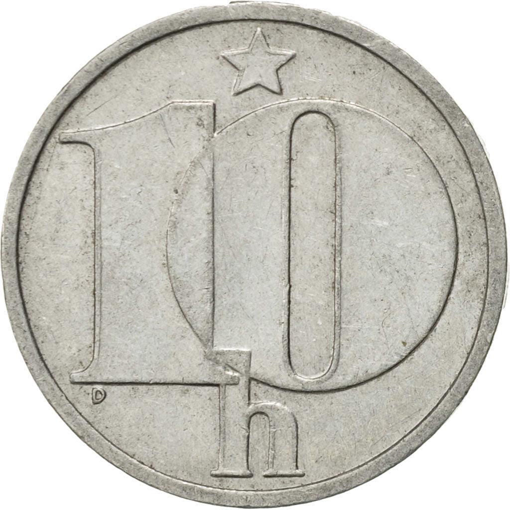 Coin, Czechoslovakia, 10 Haleru, 1985, EF(40-45), Aluminum, KM:80