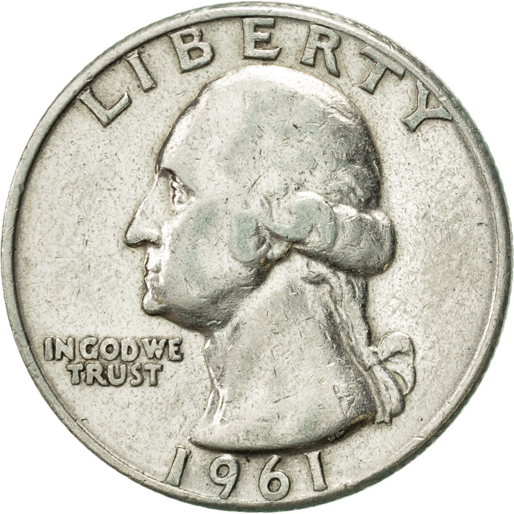 United States, Washington Quarter, Quarter, 1961, U.S. Mint, Philadelphia