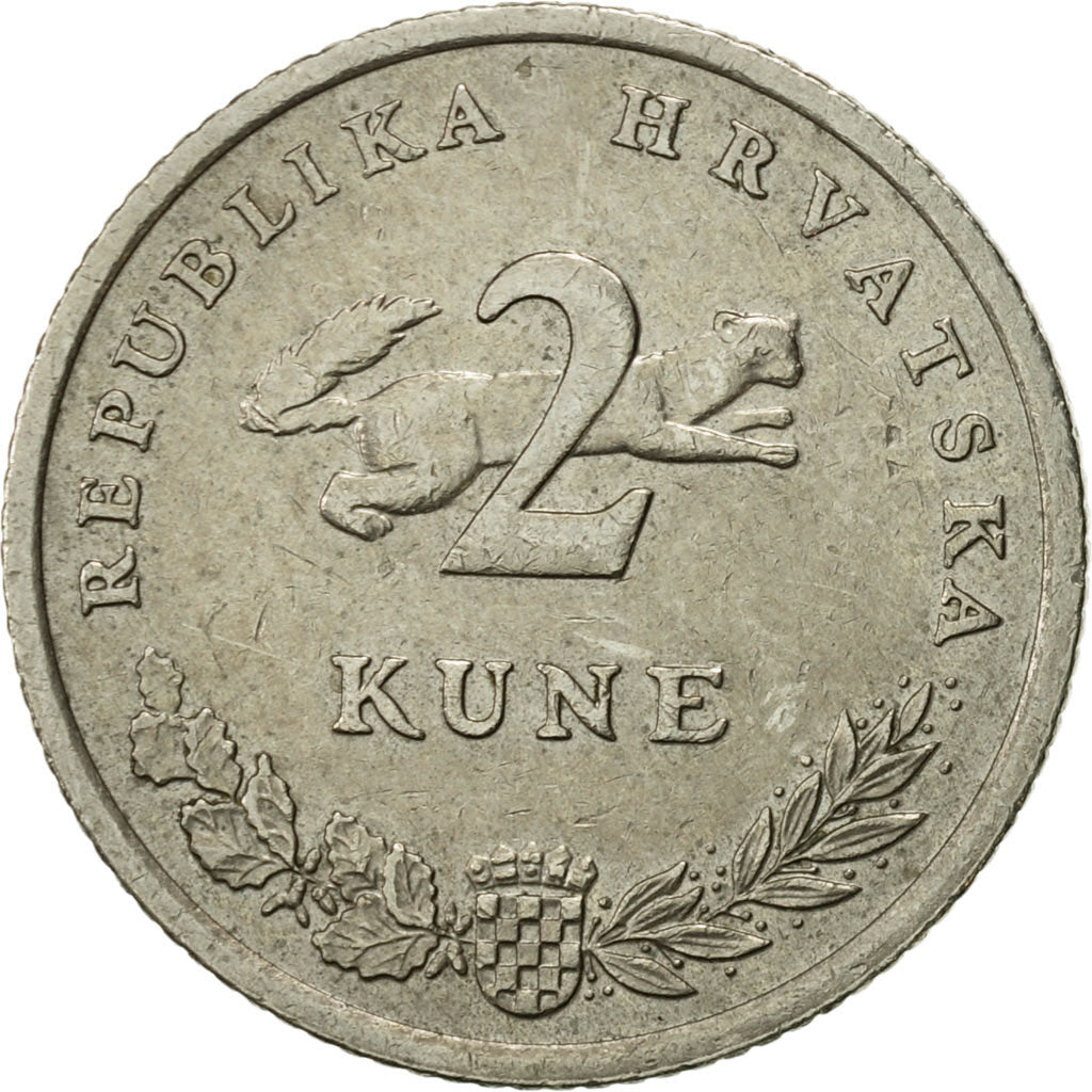 Münze, Kroatien, 2 Kune, 2000, VZ, Copper-Nickel-Zinc, KM:21