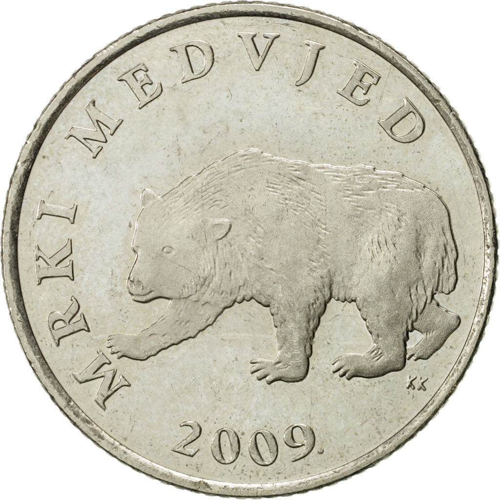 Coin, Croatia, 5 Kuna, 2009, AU(55-58), Copper-Nickel-Zinc, KM:11
