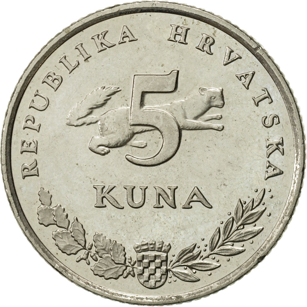 Coin, Croatia, 5 Kuna, 2009, AU(55-58), Copper-Nickel-Zinc, KM:11