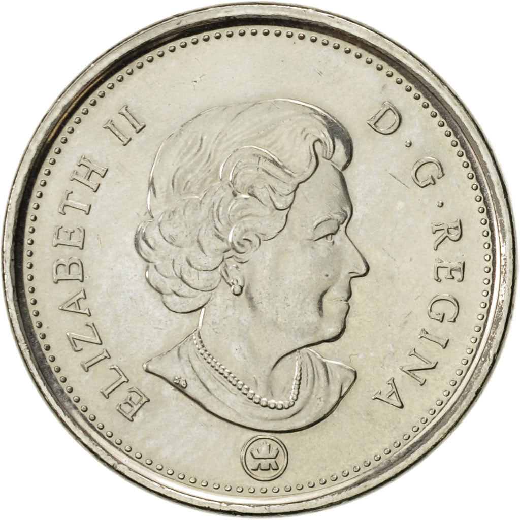 Coin, Canada, Elizabeth II, 5 Cents, 2008, Royal Canadian Mint, Winnipeg