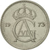 Moneta, Svezia, Gustaf VI, 25 Öre, 1973, SPL-, Rame-nichel, KM:836