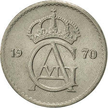 Coin, Sweden, Gustaf VI, 25 Öre, 1970, AU(55-58), Copper-nickel, KM:836