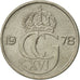Moneta, Szwecja, Carl XVI Gustaf, 25 Öre, 1978, AU(55-58), Miedź-Nikiel
