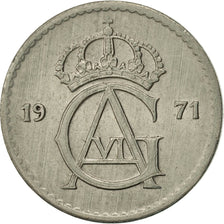 Coin, Sweden, Gustaf VI, 25 Öre, 1971, AU(55-58), Copper-nickel, KM:836
