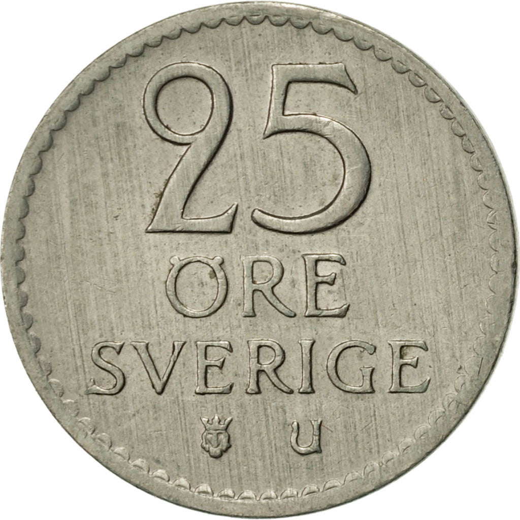 Coin, Sweden, Gustaf VI, 25 Öre, 1971, AU(55-58), Copper-nickel, KM:836