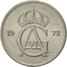 Coin, Sweden, Gustaf VI, 25 Öre, 1972, AU(55-58), Copper-nickel, KM:836
