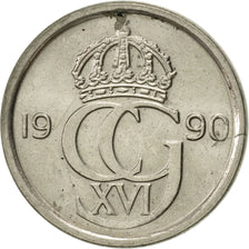 Suède, Carl XVI Gustaf, 10 Öre, 1990, SUP, Copper-nickel, KM:850