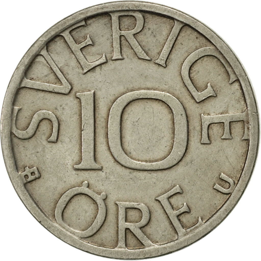 Coin, Sweden, Carl XVI Gustaf, 10 Öre, 1984, EF(40-45), Copper-nickel, KM:850
