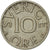 Moneda, Suecia, Carl XVI Gustaf, 10 Öre, 1984, MBC, Cobre - níquel, KM:850