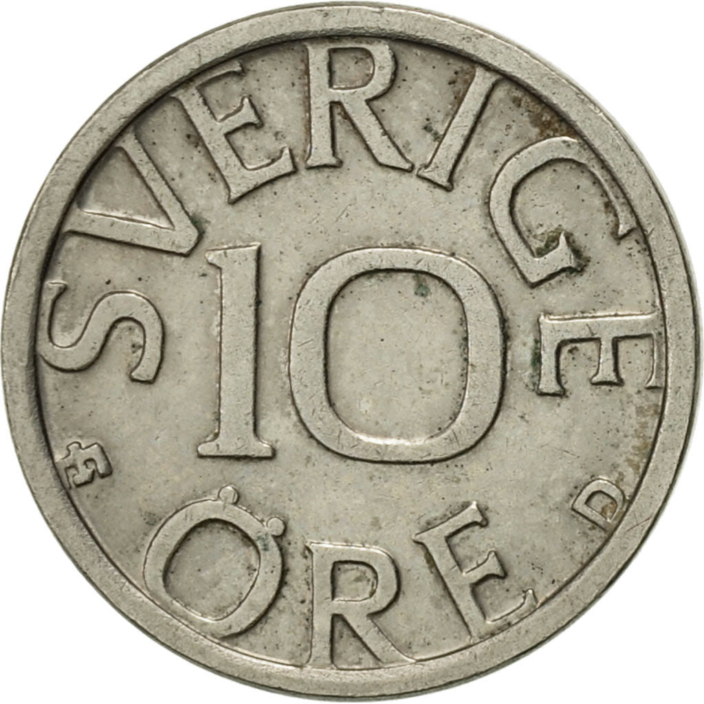Coin, Sweden, Carl XVI Gustaf, 10 Öre, 1987, EF(40-45), Copper-nickel, KM:850