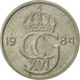 Moneta, Szwecja, Carl XVI Gustaf, 50 Öre, 1984, AU(50-53), Miedź-Nikiel