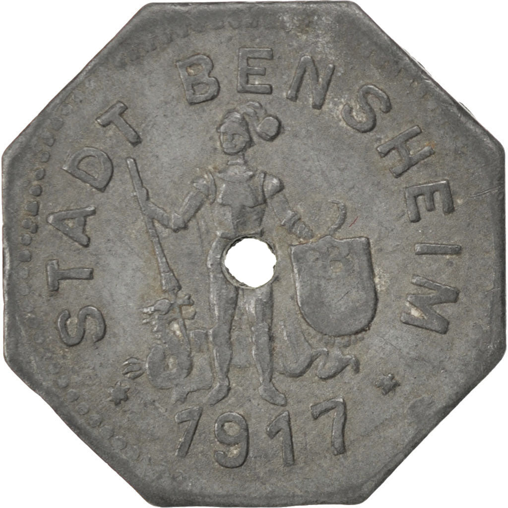 Germany, 5 Pfennig, 1917, EF(40-45), Zinc, 1.63