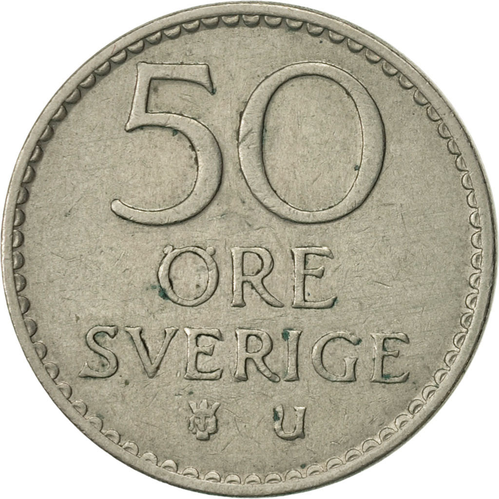 Monnaie, Suède, Gustaf VI, 50 Öre, 1965, TTB+, Copper-nickel, KM:837