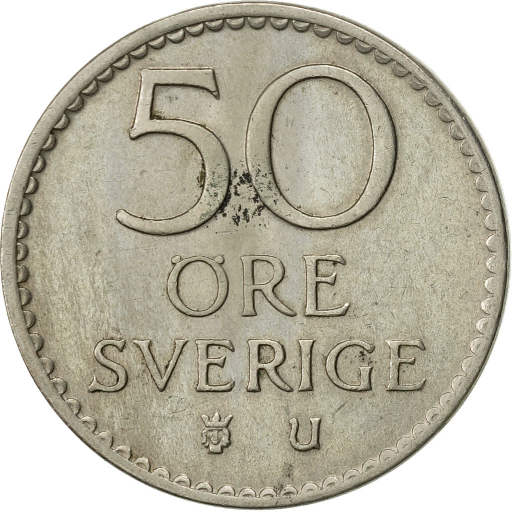 Monnaie, Suède, Gustaf VI, 50 Öre, 1963, TTB+, Copper-nickel, KM:837