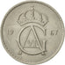 Sweden, Gustaf VI, 50 Öre, 1967, AU(50-53), Copper-nickel, KM:837