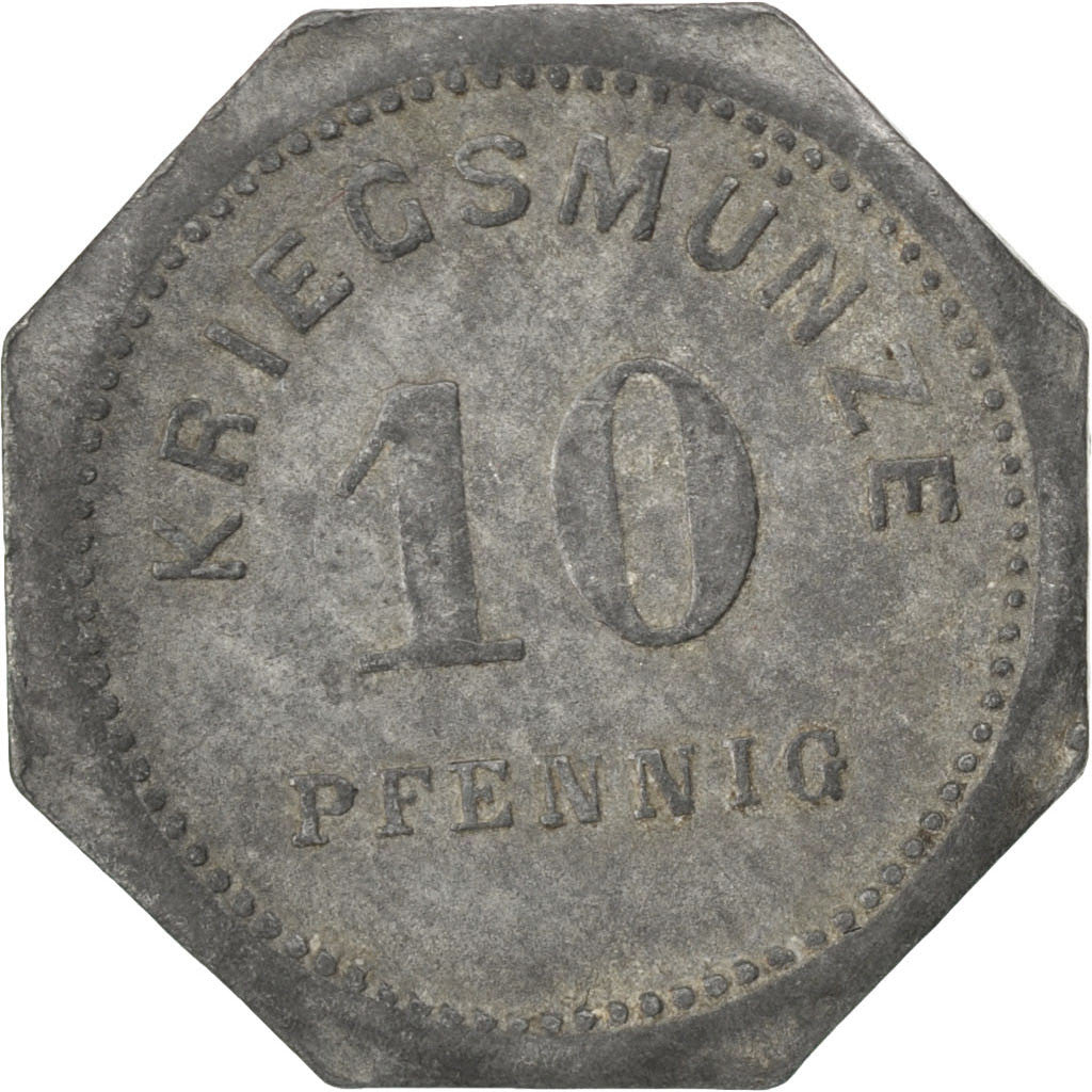 Germany, 10 Pfennig, 1917, EF(40-45), Zinc, 1.96