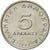 Moneda, Grecia, 5 Drachmes, 1998, MBC+, Cobre - níquel, KM:131