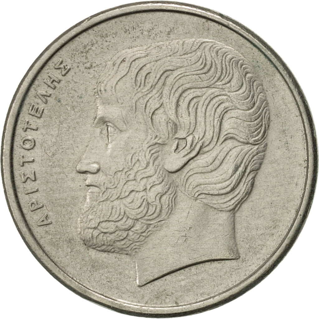 Coin, Greece, 5 Drachmes, 1990, AU(50-53), Copper-nickel, KM:131