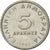 Moneda, Grecia, 5 Drachmes, 1986, MBC+, Cobre - níquel, KM:131