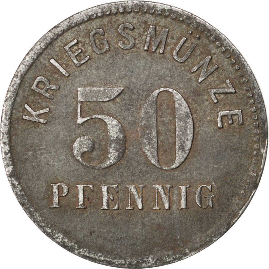 Munten, Duitsland, 50 Pfennig, 1917, ZF, Zinc