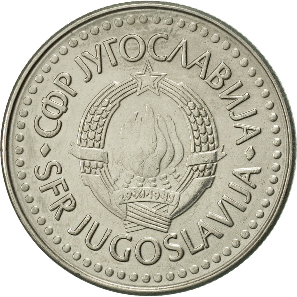 Coin, Yugoslavia, 100 Dinara, 1987, AU(55-58), Copper-Nickel-Zinc, KM:114