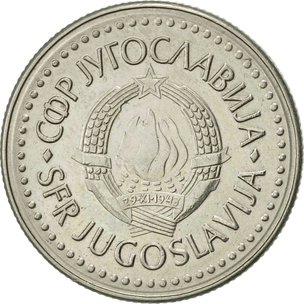 Coin, Yugoslavia, 20 Dinara, 1985, AU(55-58), Copper-Nickel-Zinc, KM:112