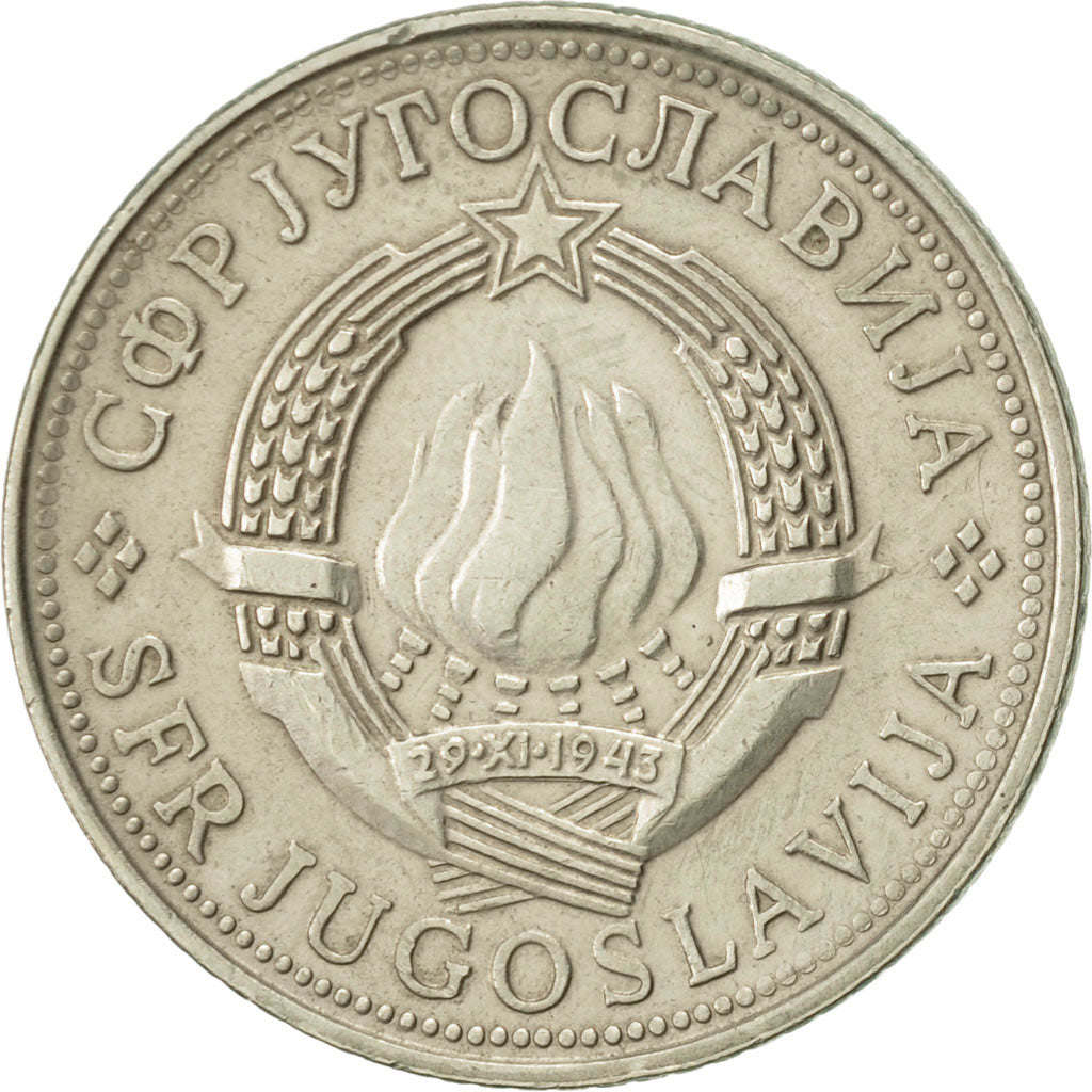 Coin, Yugoslavia, 5 Dinara, 1981, EF(40-45), Copper-Nickel-Zinc, KM:58