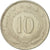 Moneda, Yugoslavia, 10 Dinara, 1980, MBC, Cobre - níquel, KM:62