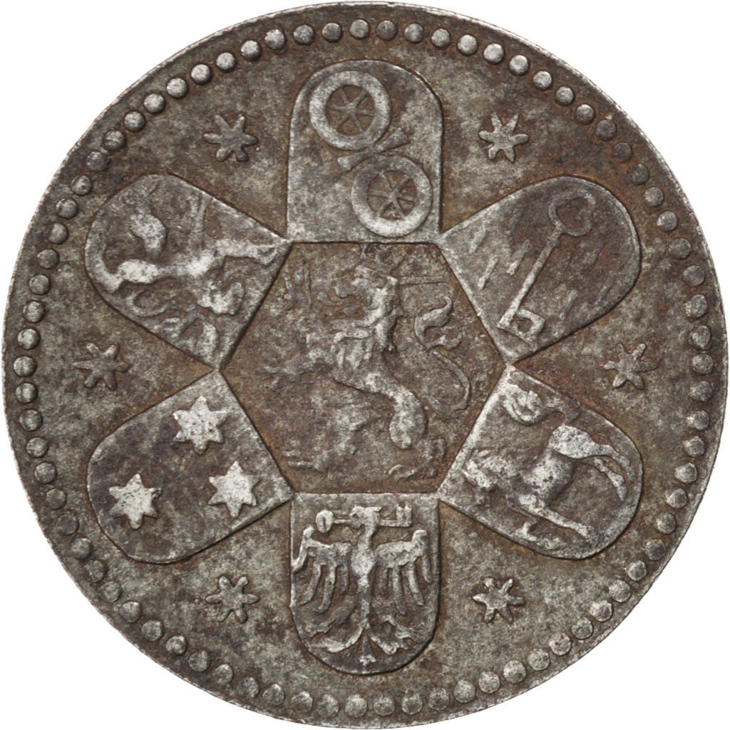 Moneda, Alemania, 5 Pfennig, 1918, MBC, Hierro