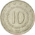 Moneta, Jugosławia, 10 Dinara, 1977, EF(40-45), Miedź-Nikiel, KM:62