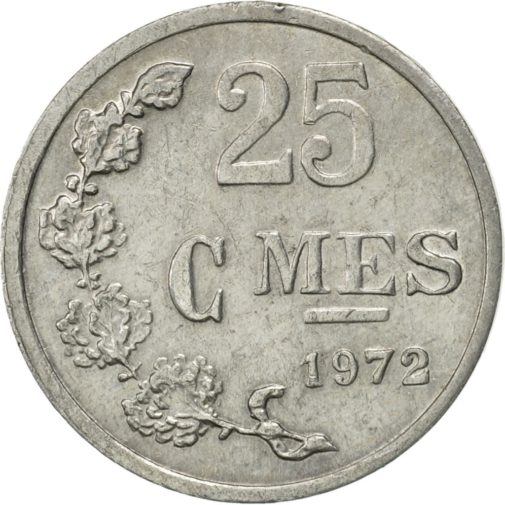 Moneda, Luxemburgo, Jean, 25 Centimes, 1972, MBC, Aluminio, KM:45a.1