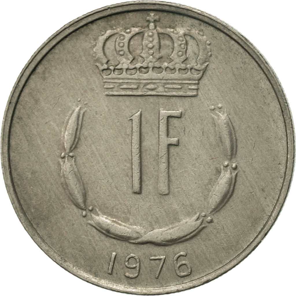 Coin, Luxembourg, Jean, Franc, 1976, EF(40-45), Copper-nickel, KM:55