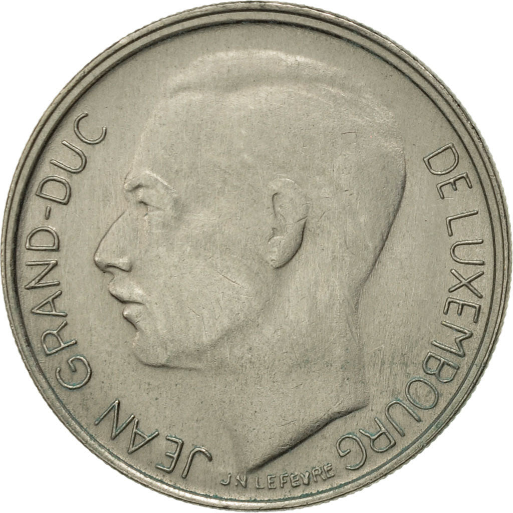 Coin, Luxembourg, Jean, Franc, 1977, EF(40-45), Copper-nickel, KM:55