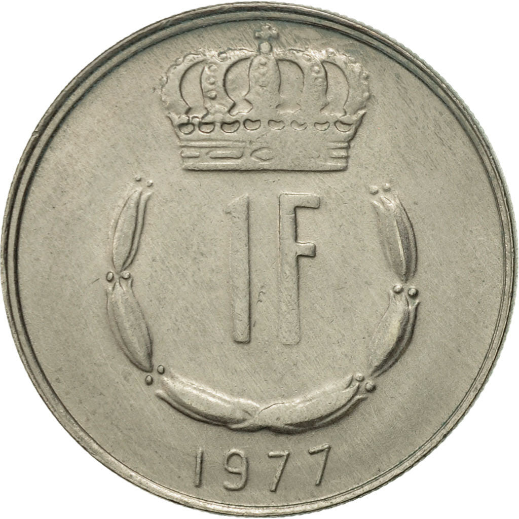 Coin, Luxembourg, Jean, Franc, 1977, EF(40-45), Copper-nickel, KM:55