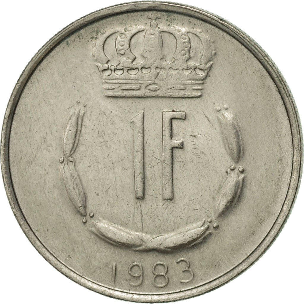 Coin, Luxembourg, Jean, Franc, 1983, EF(40-45), Copper-nickel, KM:55