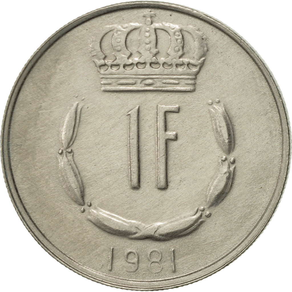 Coin, Luxembourg, Jean, Franc, 1981, EF(40-45), Copper-nickel, KM:55
